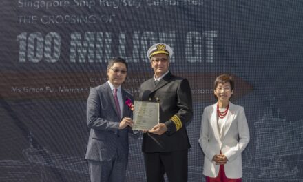 Singapore Registry of Ships Surpasses 100 Million Gross Tonnage Milestone